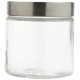 Pote 880ml de Vidro Borossilicato Redondo Com Tampa Aco Inox